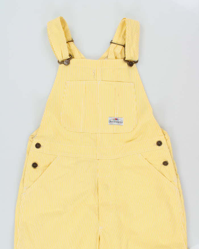 DSWT 1980s Fruit Of The Loom Pinstriped Dungarees - W33 L34