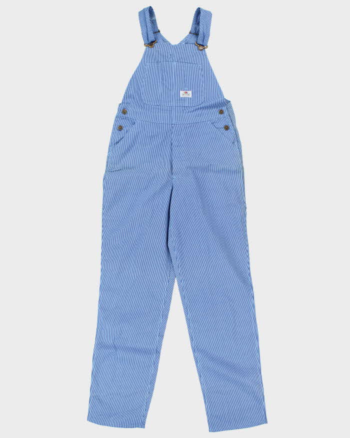 DSWT 1980s Fruit Of The Loom Pinstriped Dungarees - W33 L34