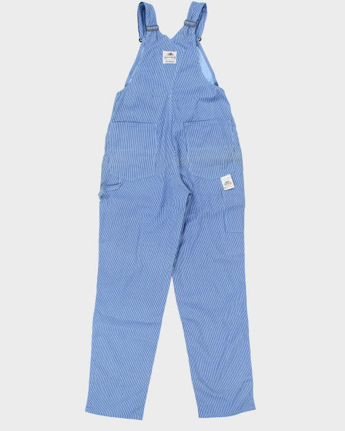 DSWT 1980s Fruit Of The Loom Pinstriped Dungarees - W33 L34