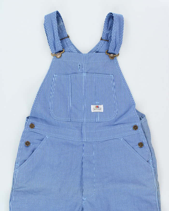 DSWT 1980s Fruit Of The Loom Pinstriped Dungarees - W33 L34