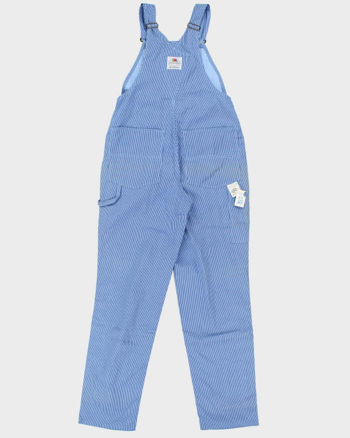 DSWT 1980s Fruit Of The Loom Pinstriped Dungarees - W34 L34