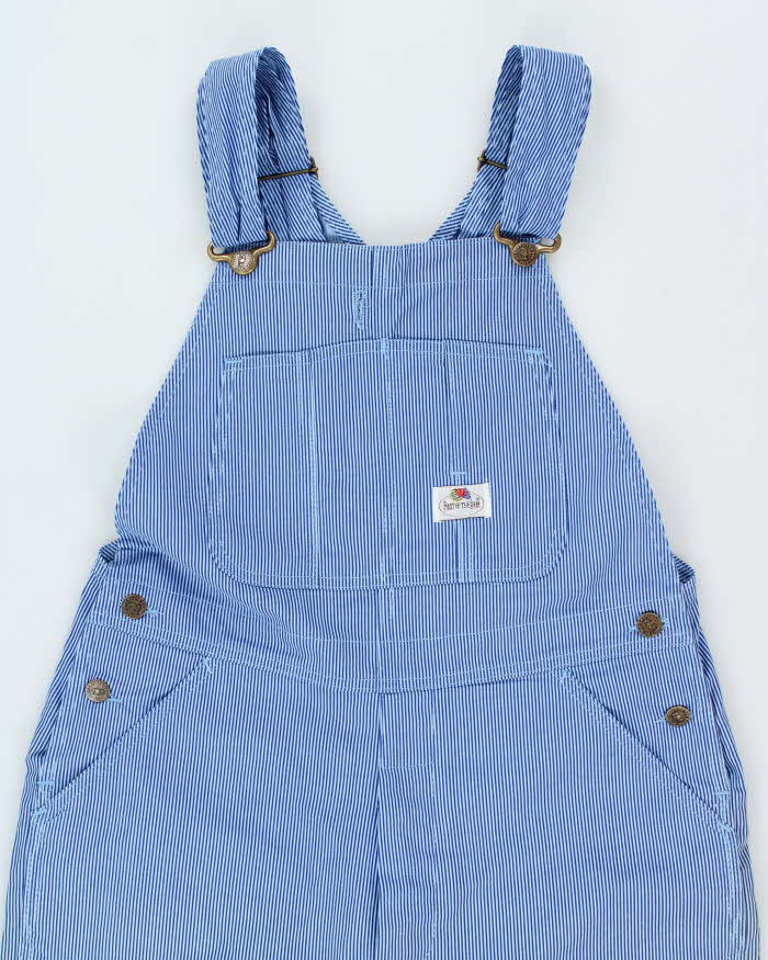 DSWT 1980s Fruit Of The Loom Pinstriped Dungarees - W34 L34