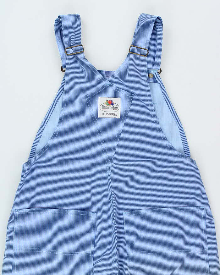 DSWT 1980s Fruit Of The Loom Pinstriped Dungarees - W34 L34
