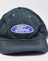 Vintage Ford Distressed Canvas Velcro Baseball Cap - OS