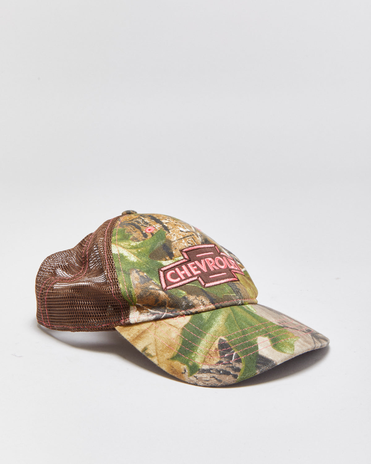 Vintage Y2K 00s Chevrolet Realtree Camo Canvas Velcro Trucker Hat - OS
