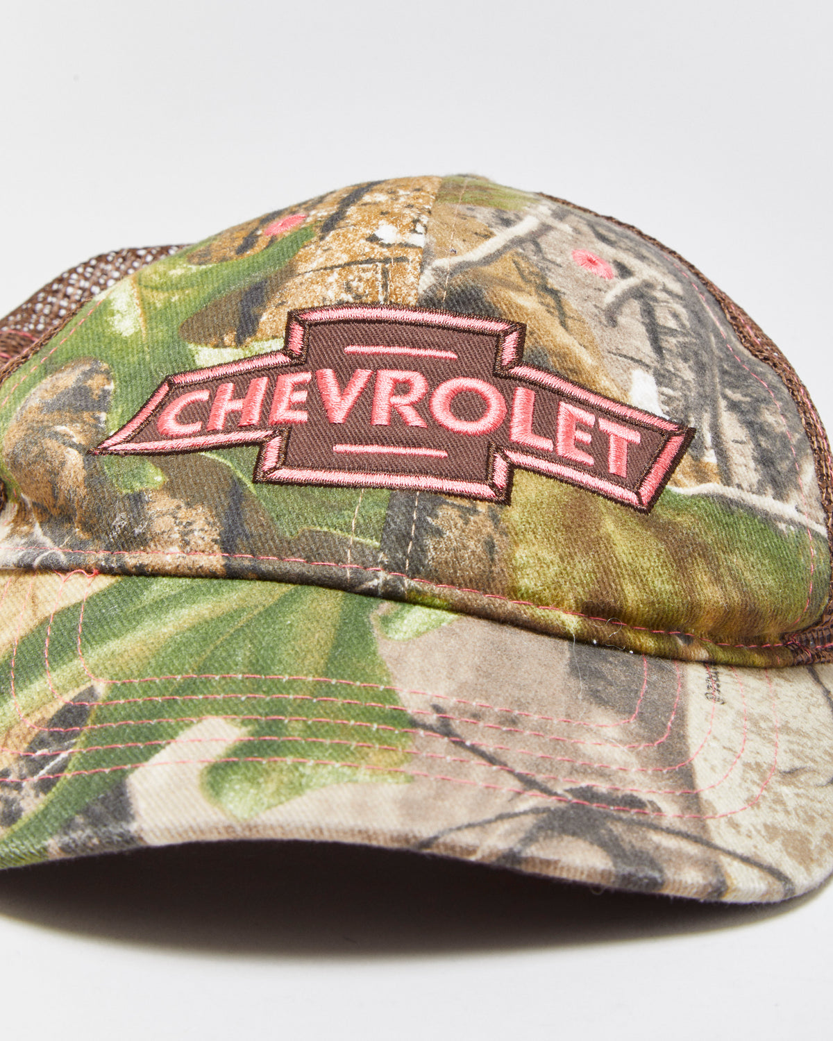 Vintage Y2K 00s Chevrolet Realtree Camo Canvas Velcro Trucker Hat - OS