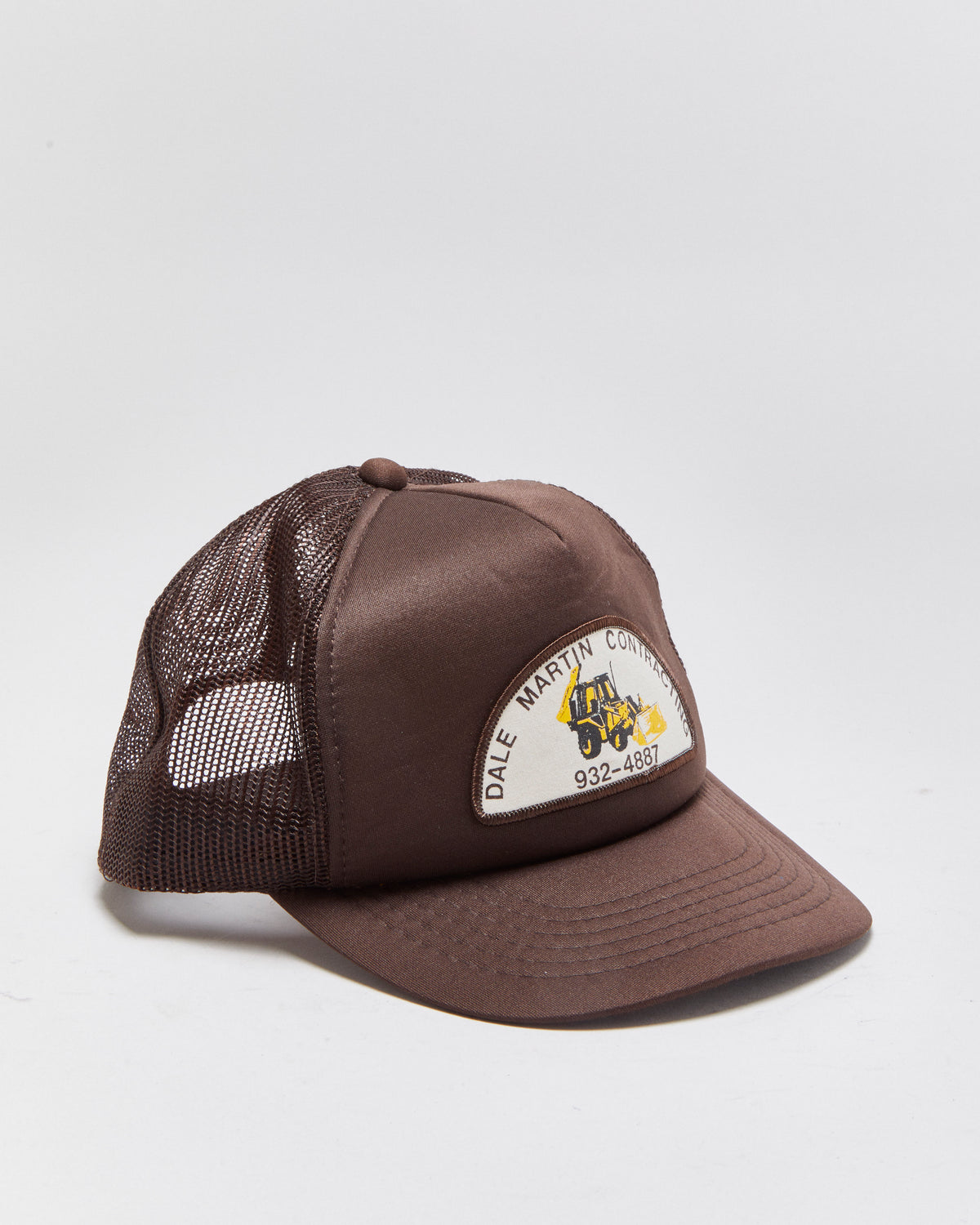 Vintage 1980s Dale Martin Contracting Flat Brim Trucker Hat - OS