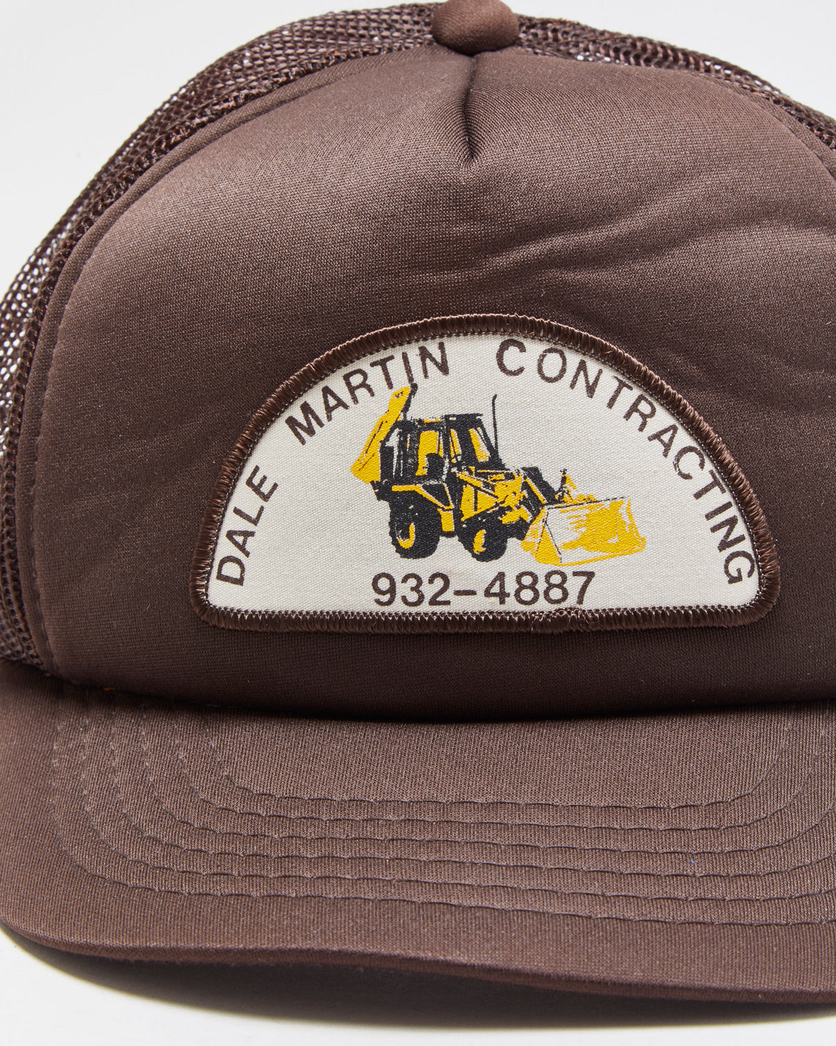 Vintage 1980s Dale Martin Contracting Flat Brim Trucker Hat - OS
