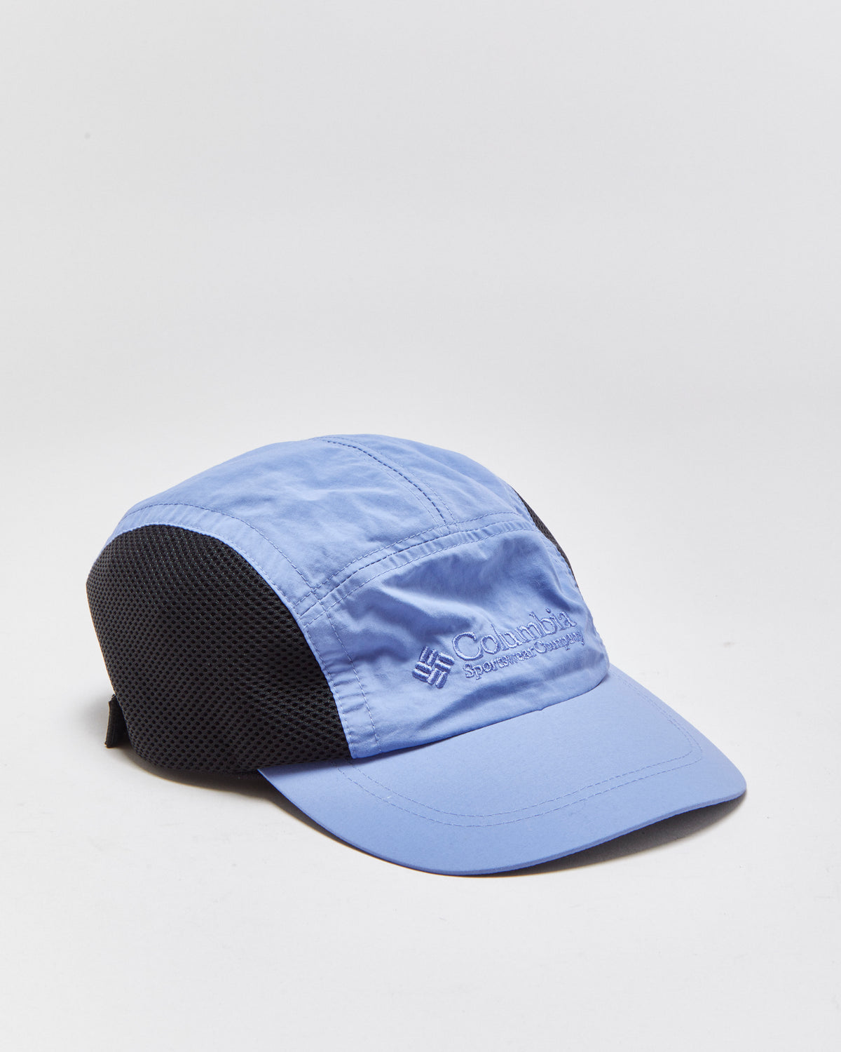 Vintage '03 Y2K Columbia Lavender Soft Shell Net Velcro Hiking 5-Panel Cap - OS