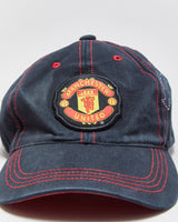 Vintage Y2K 00s Manchester United FC Contrast Stitch Canvas Baseball Cap - OS