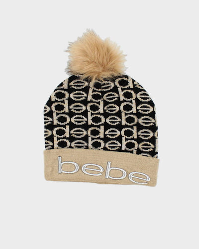 Vintage Y2K BeBe All Over Print Bobble Beanie - OS
