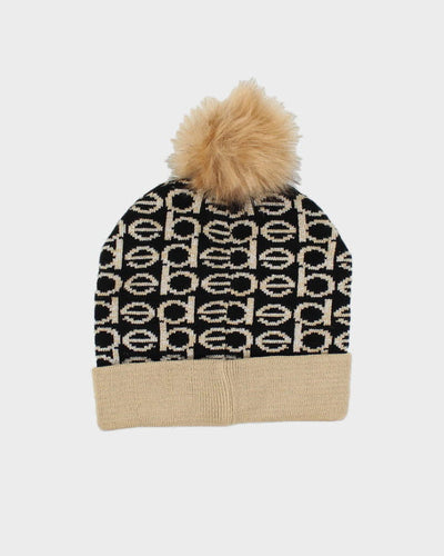 Vintage Y2K BeBe All Over Print Bobble Beanie - OS