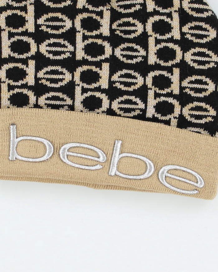 Vintage Y2K BeBe All Over Print Bobble Beanie - OS