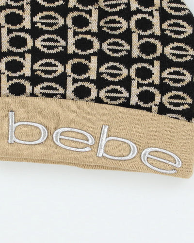 Vintage Y2K BeBe All Over Print Bobble Beanie - OS