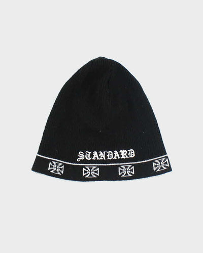 Vintage Y2K Gothic Embroidered Toque Beanie - OS