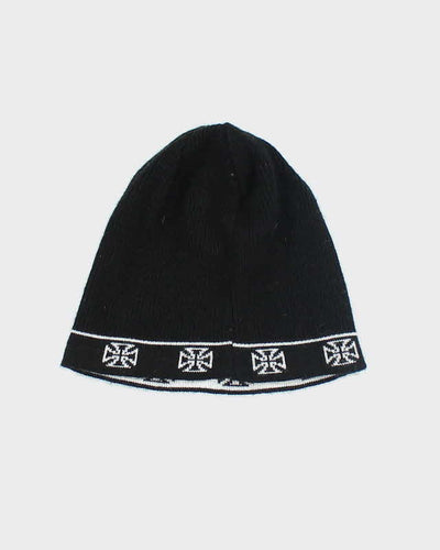 Vintage Y2K Gothic Embroidered Toque Beanie - OS