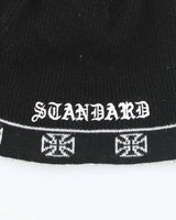 Vintage Y2K Gothic Embroidered Toque Beanie - OS