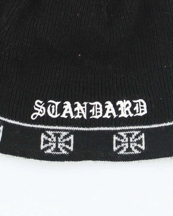 Vintage Y2K Gothic Embroidered Toque Beanie - OS