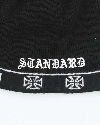 Vintage Y2K Gothic Embroidered Toque Beanie - OS