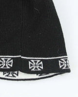 Vintage Y2K Gothic Embroidered Toque Beanie - OS