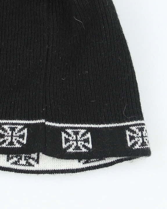 Vintage Y2K Gothic Embroidered Toque Beanie - OS