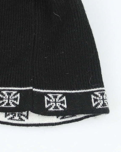 Vintage Y2K Gothic Embroidered Toque Beanie - OS