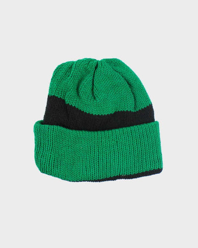 Vintage Striped Chunky Roll Beanie - OS
