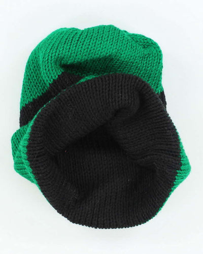 Vintage Striped Chunky Roll Beanie - OS