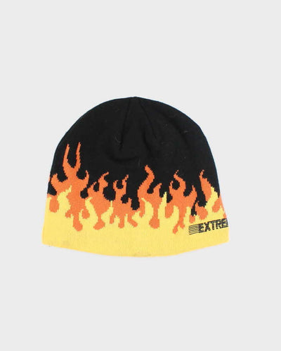 Vintage Y2K Extreme Heat Flame Toque Skull Beanie - OS