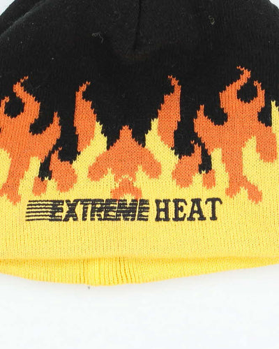 Vintage Y2K Extreme Heat Flame Toque Skull Beanie - OS