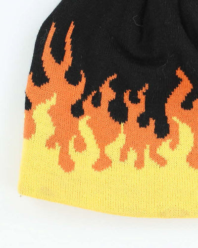Vintage Y2K Extreme Heat Flame Toque Skull Beanie - OS