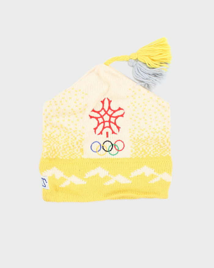 Vintage 90's Winter Olympics Toque Bobble Beanie - OS