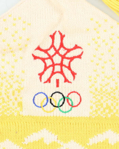 Vintage 90's Winter Olympics Toque Bobble Beanie - OS