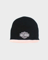 Vintage Y2K Harley Davidson Embroidered Logo Toque Beanie - OS