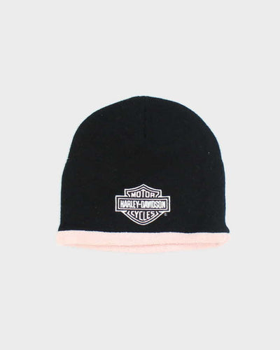 Vintage Y2K Harley Davidson Embroidered Logo Toque Beanie - OS