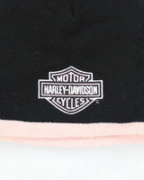 Vintage Y2K Harley Davidson Embroidered Logo Toque Beanie - OS