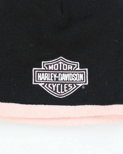 Vintage Y2K Harley Davidson Embroidered Logo Toque Beanie - OS