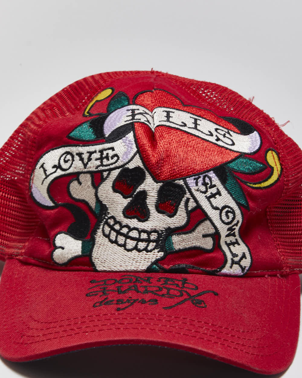 Vintage Y2K 00s Ed Hardy Embroidered Trucker Cap - O/S