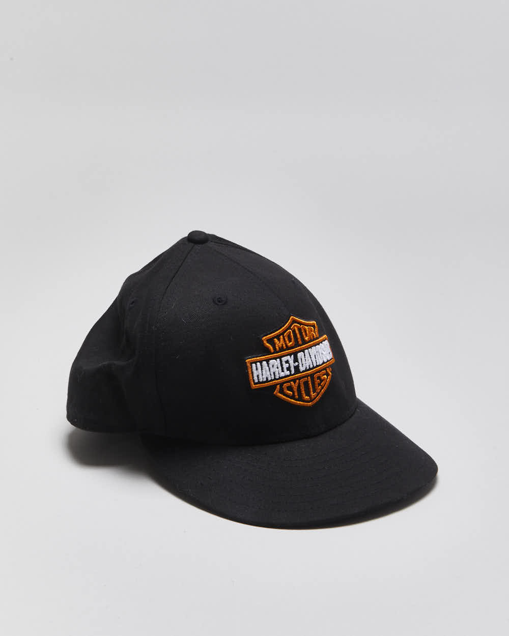 Vintage Black Harley Davidson New Era Fitted Cap -  L