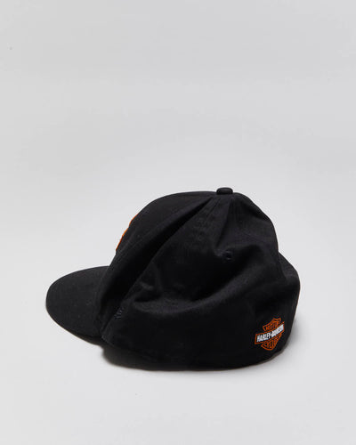 Vintage Black Harley Davidson New Era Fitted Cap -  L