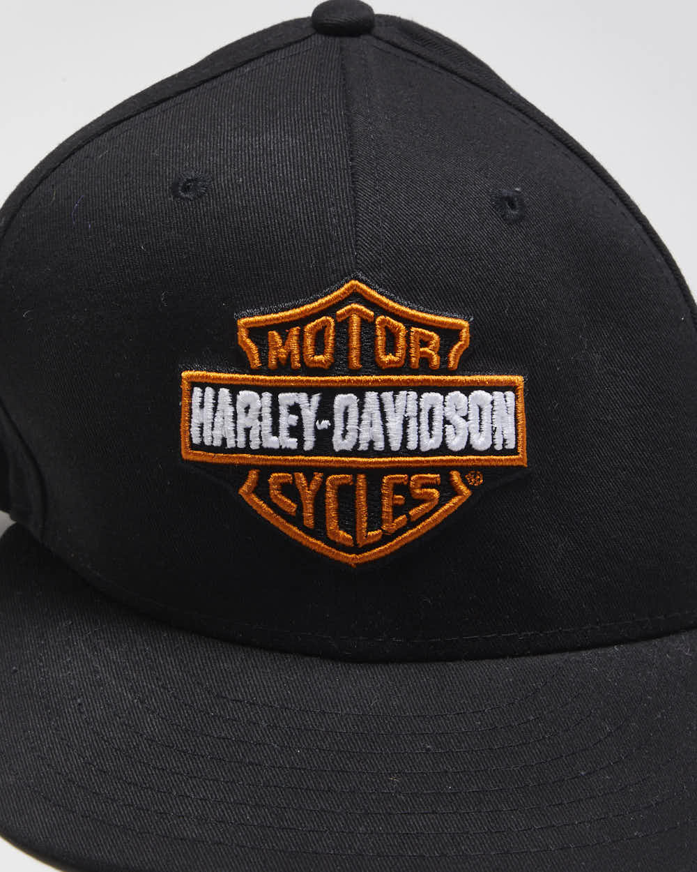 Vintage Black Harley Davidson New Era Fitted Cap -  L