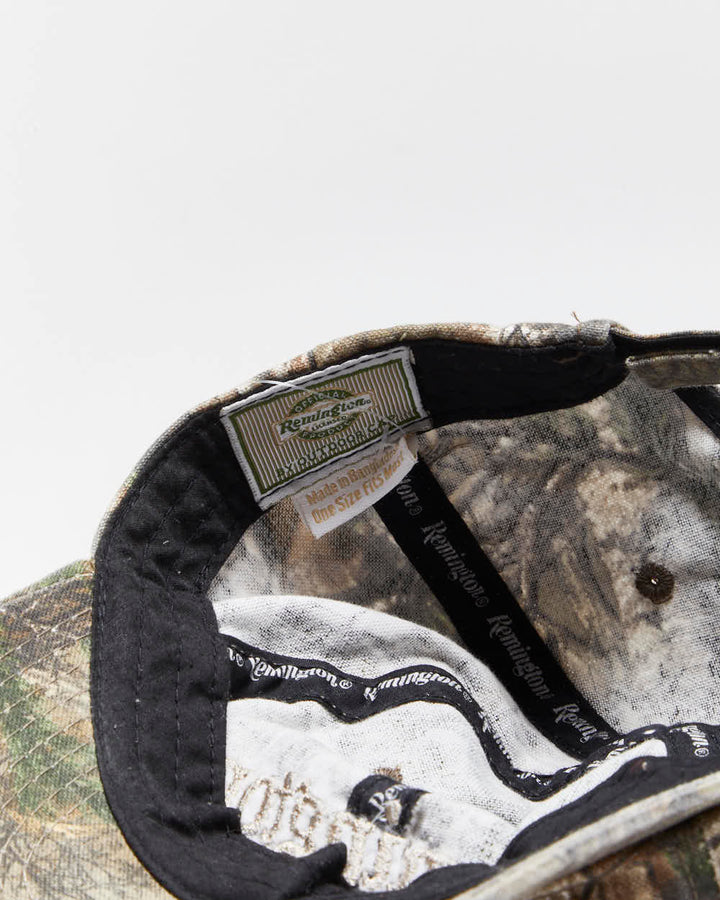 Vintage Y2K 00s Remington Realtree Camo Velcro Baseball Cap - OS