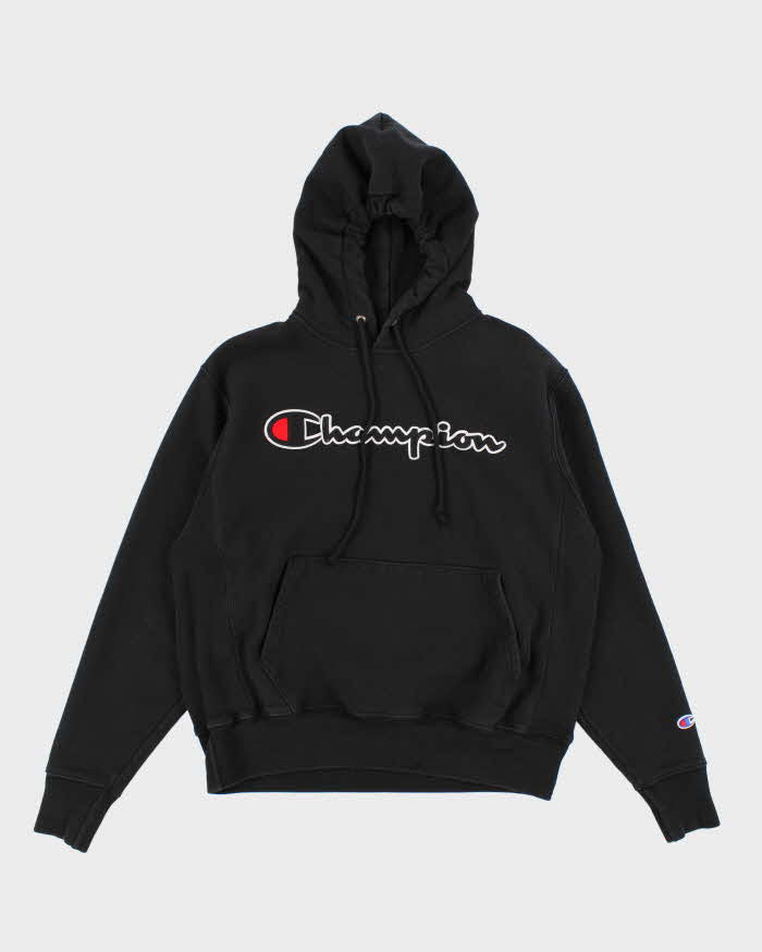 Champion Reverse Weave Black Hoodie - M