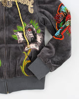 Rare Vintage 00s Christian Audigier X Ed Hardy Hoodie - S