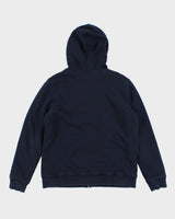 00s Tommy Hilfiger Navy Fleece Lined Hoodie - L