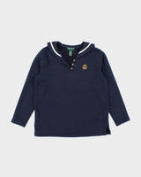 00s Ralph Lauren Sailor Collar Quarter Button Sweatshirt - L