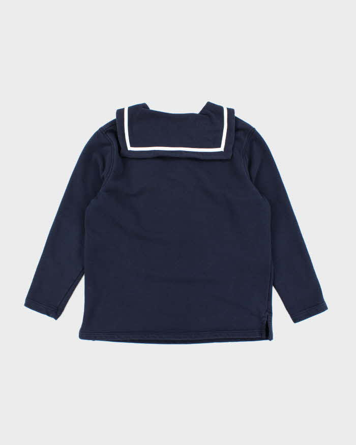 00s Ralph Lauren Sailor Collar Quarter Button Sweatshirt - L