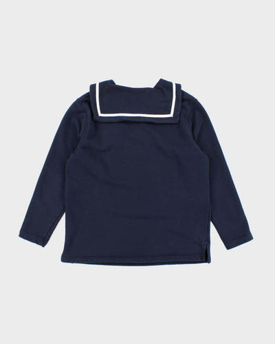 00s Ralph Lauren Sailor Collar Quarter Button Sweatshirt - L