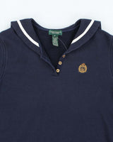 00s Ralph Lauren Sailor Collar Quarter Button Sweatshirt - L