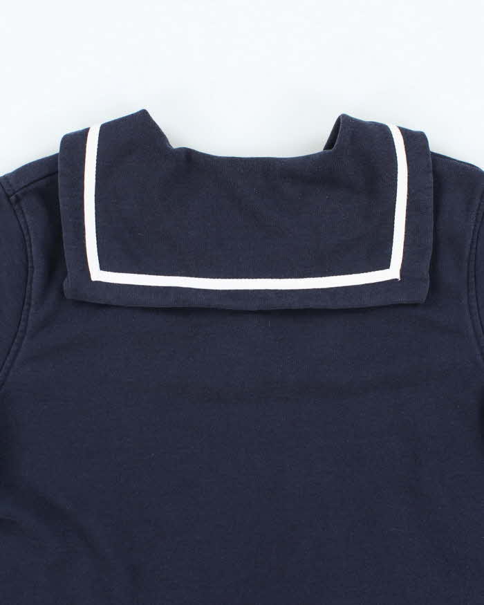 00s Ralph Lauren Sailor Collar Quarter Button Sweatshirt - L
